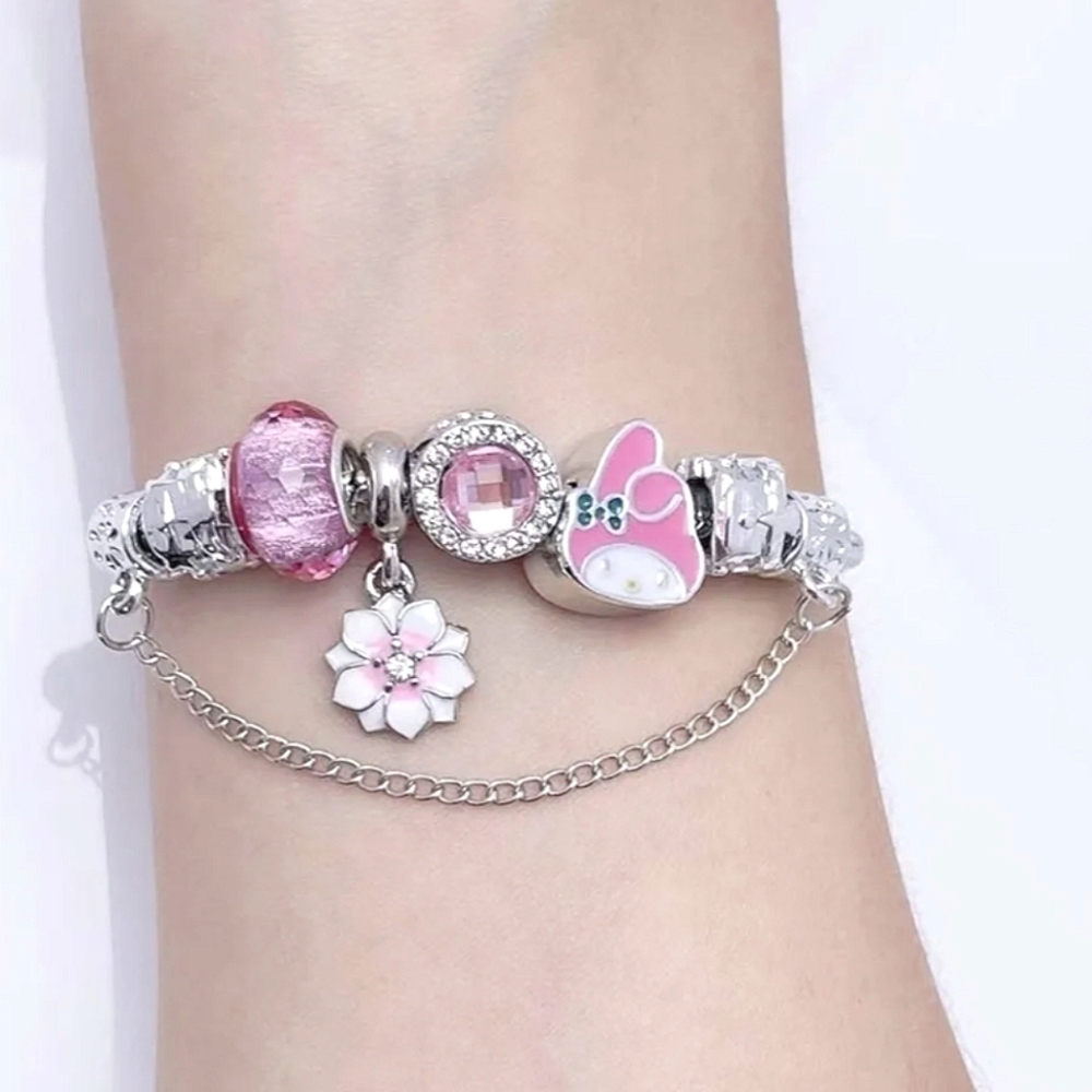 Kawaii Sterling Silver Cartoon Adjustable Cute Anime Character Bracelet NWOT
